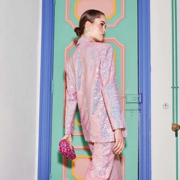 Celia B Pink Sequin Kimbazi Blazer - Picture 3 of 5